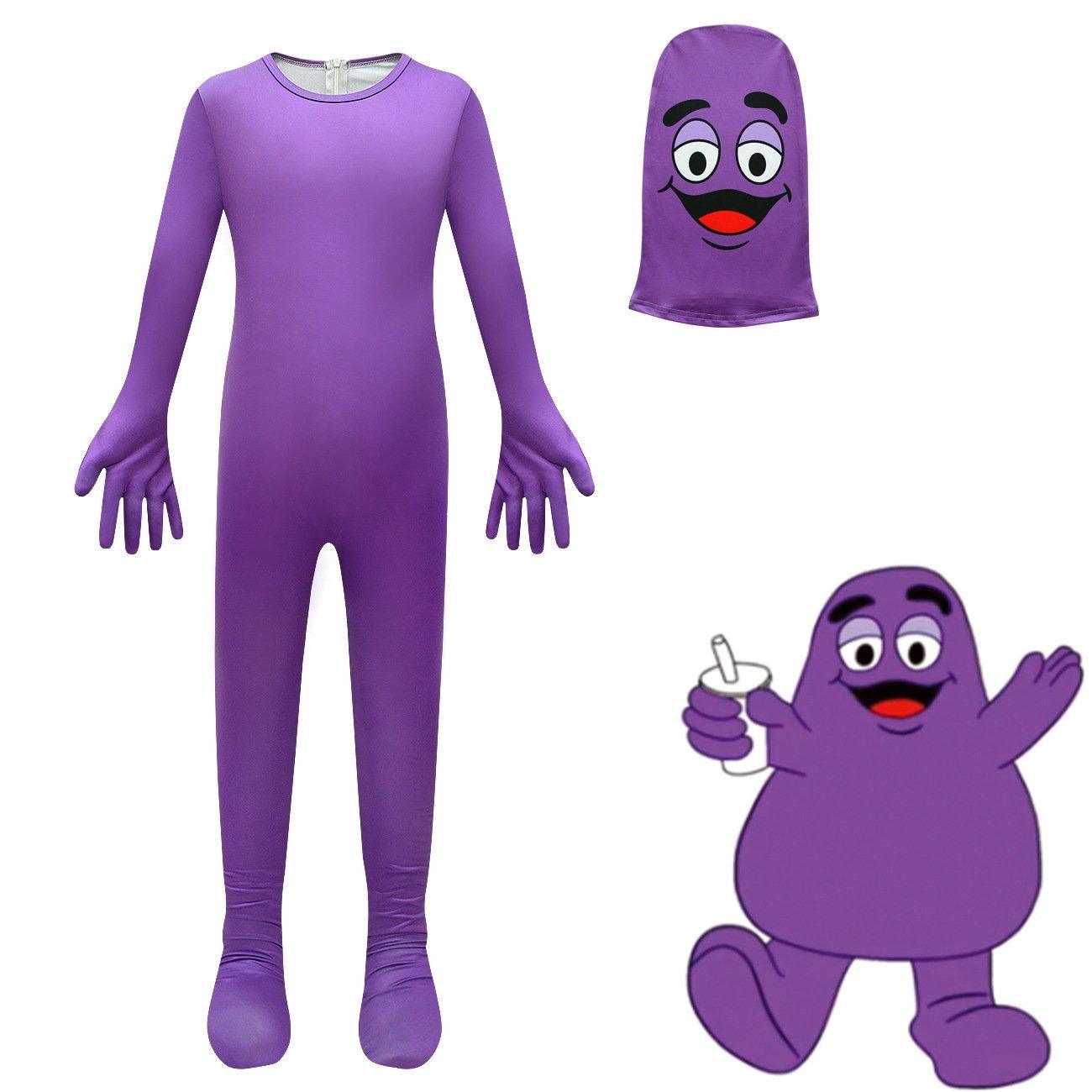 McDonald's Grimace Shake Costume Kids Boys Girls Cosplay Game Halloween - Pajamasbuy