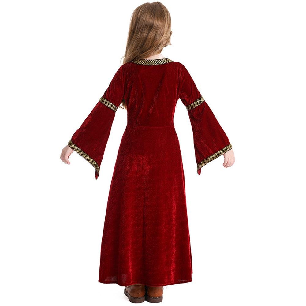 Buymedieval fancy dress Costume Girls Children long dress with trumpet sleeves Now Cheaper With 3 - 5 Days Ship - PajamasBuy