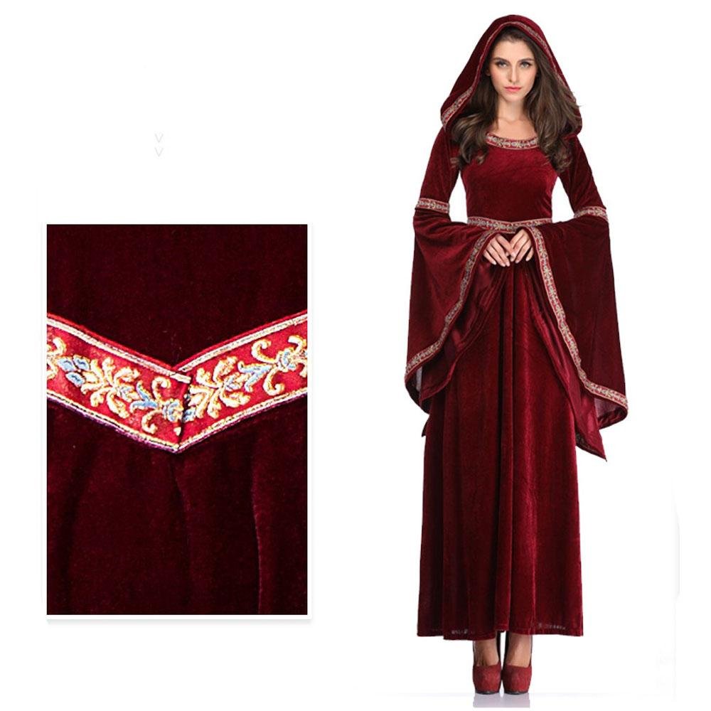 BuyMedieval Halloween costume Victorian dress Renaissance burgundy dress Now Cheaper With 3 - 5 Days Ship - PajamasBuy