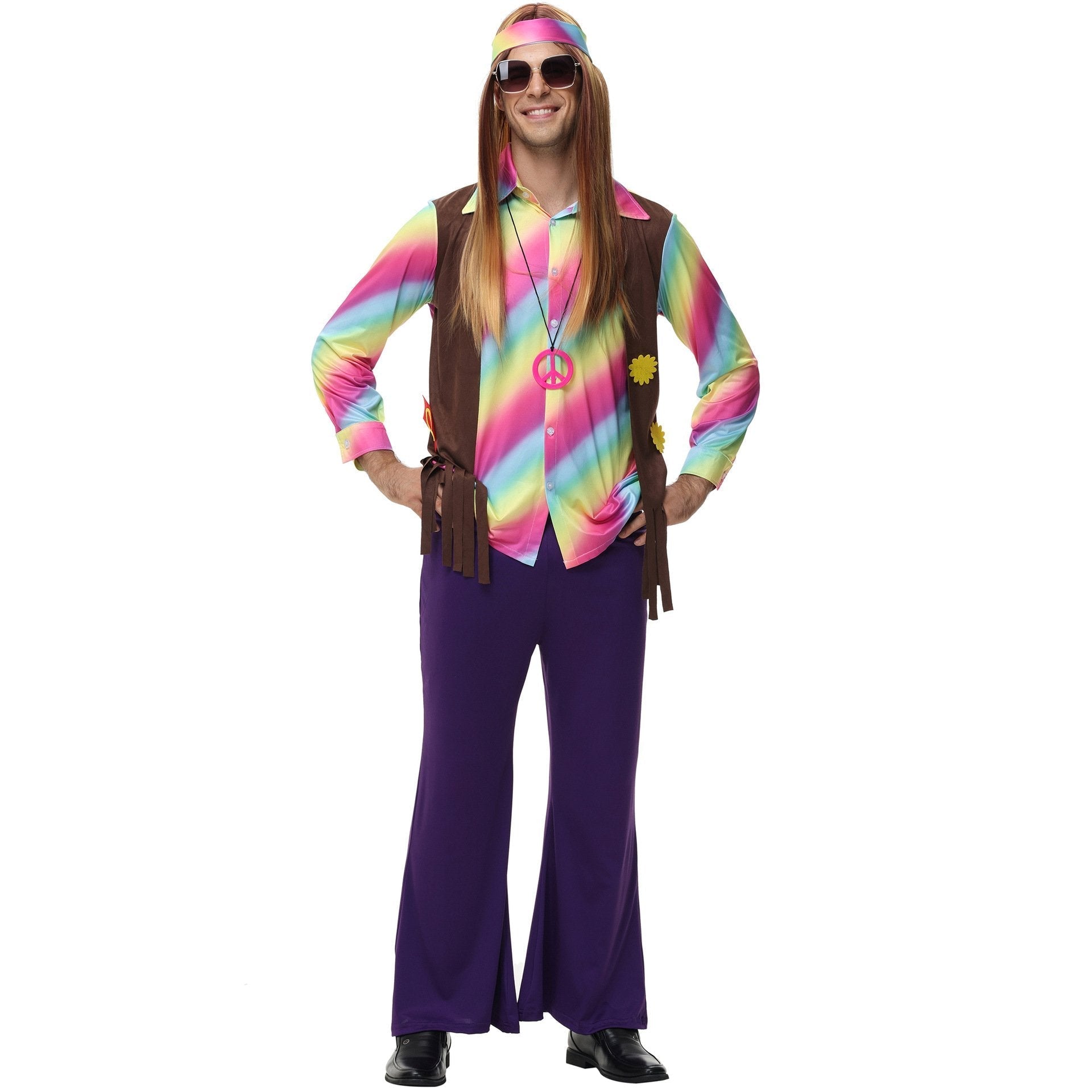 Buymen's 70s disco hippie costume music festival rock dance party Now Cheaper With 3 - 5 Days Ship - PajamasBuy