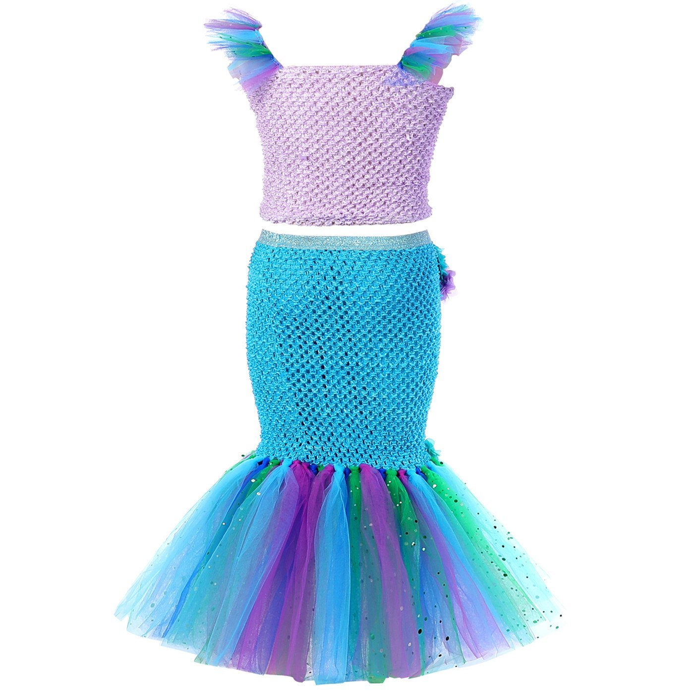 BuyMermaid Princess Costume Kids Girls Cosplay Party Tutu Dress Halloween Outfit Now Cheaper With 3 - 5 Days Ship - PajamasBuy