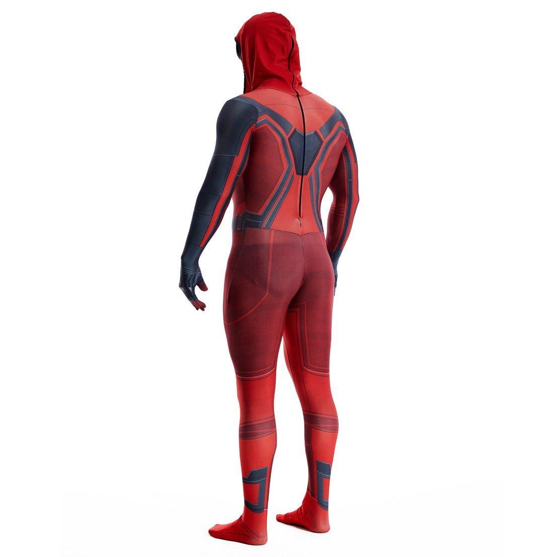 Miles Morales Crimson Cowl Spider Man Costume Red Cape Halloween Cosplay for Kids and Adults - Pajamasbuy