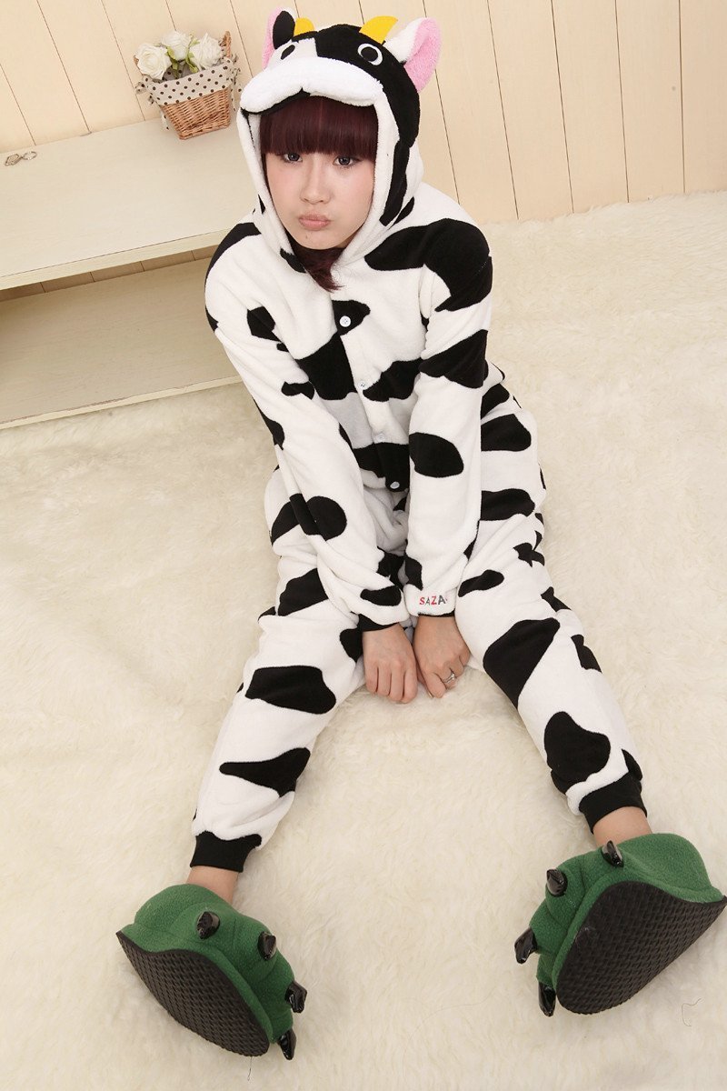 BuyMilk Cow Animal Costume Pajamas Kigurumi for Adult Now Cheaper With 3 - 5 Days Ship - PajamasBuy