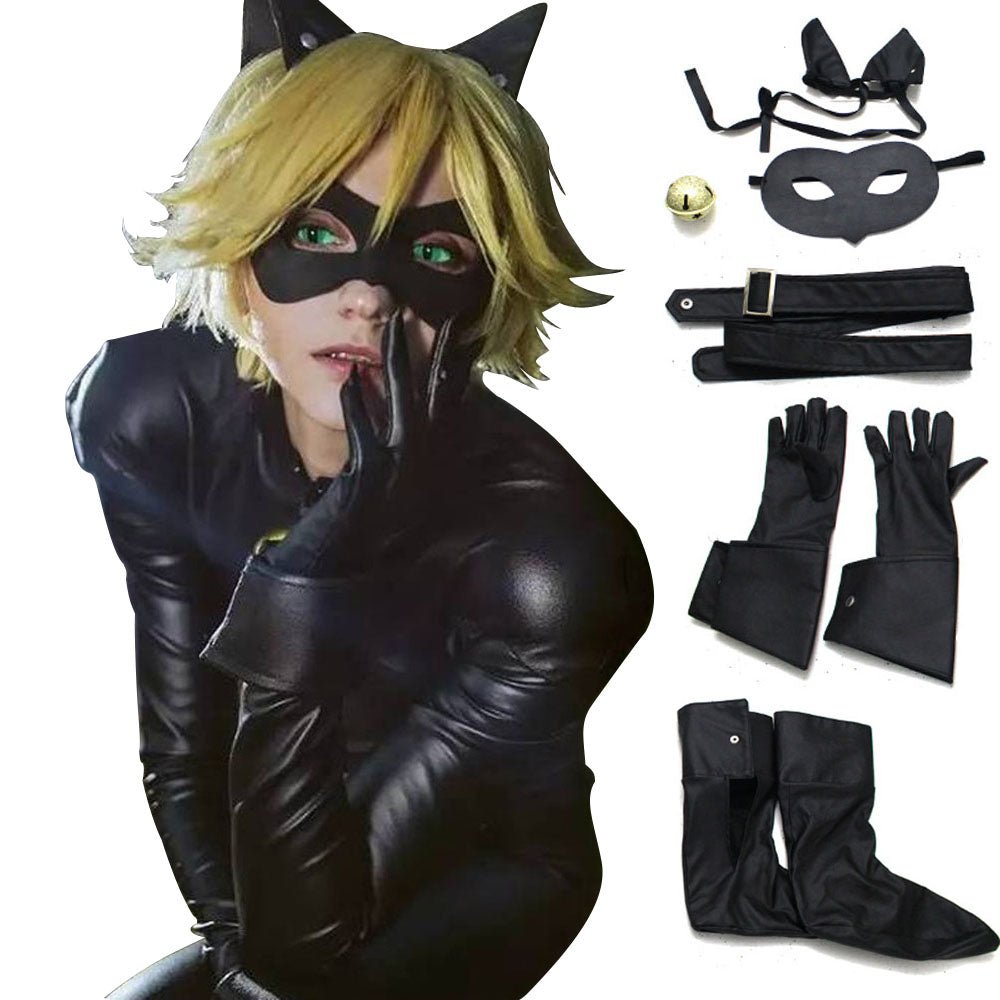 BuyMiraculous Ladybug Cat Noir Cosplay Halloween Anime Jumpsuit Set for Kids Now Cheaper With 3 - 5 Days Ship - PajamasBuy