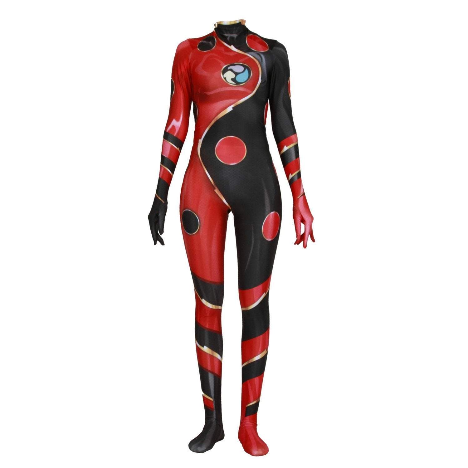 BuyMiraculous Ladybug Movie Jumpsuit Halloween Party Cosplay Costume for Adult Now Cheaper With 3 - 5 Days Ship - PajamasBuy