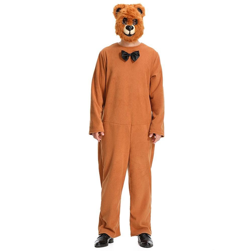 Mr. Smiling Bear Animal Adult Jumpsuit Cosplay Costume Carnival - Pajamasbuy