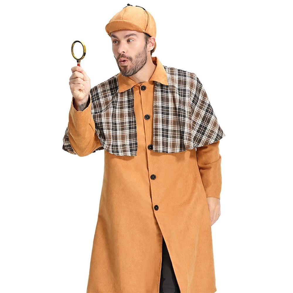 Mystery Game Role Playing Men Detective Adult Cosplay Costume Outfits Carnival Suit - Pajamasbuy