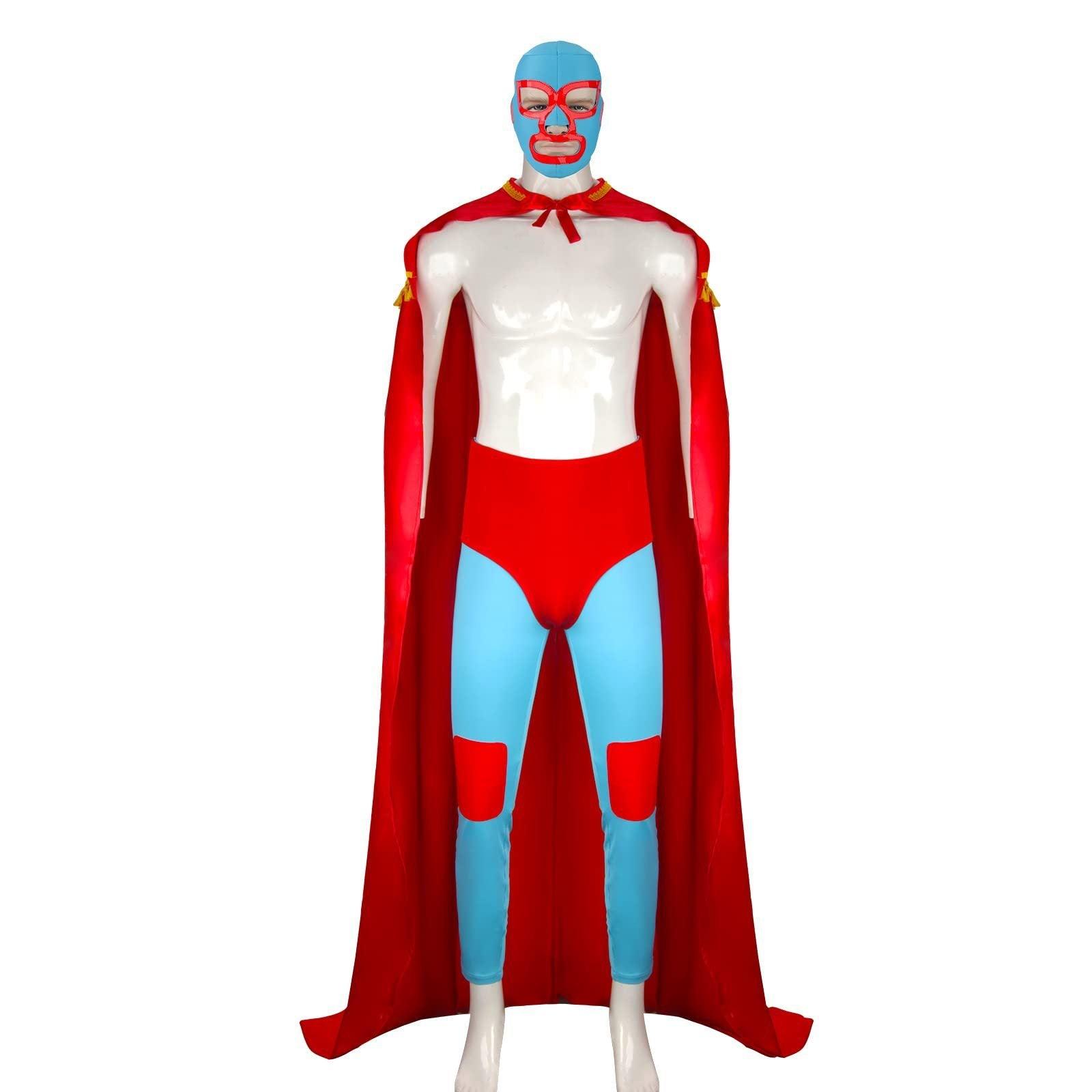 Nacho Libre Costume for Adults with Cape Headgear - Pajamasbuy