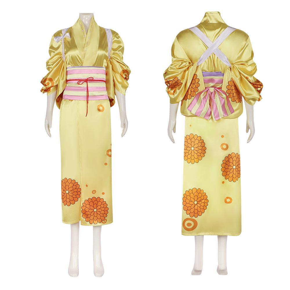 One Piece Kikunojo Anime Cosplay Costume Outfits Halloween Carnival Suit - Pajamasbuy