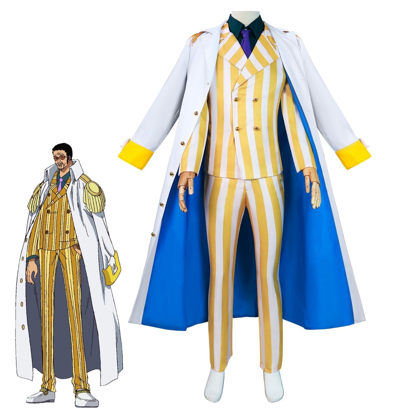 BuyOne Piece Wano Country Kizaru Costume Party Carnival Cosplay Full Set Now Cheaper With 3 - 5 Days Ship - PajamasBuy