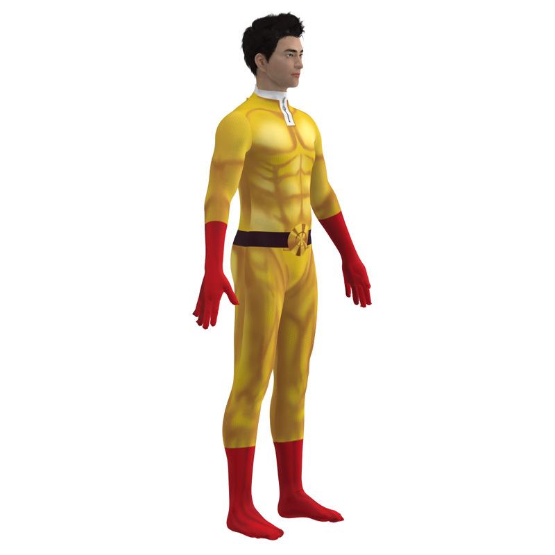 BuyOne Punch Man Saitama Costume Cosplay Zentai Suit Jumpsuit for Kids Adult Now Cheaper With 3 - 5 Days Ship - PajamasBuy