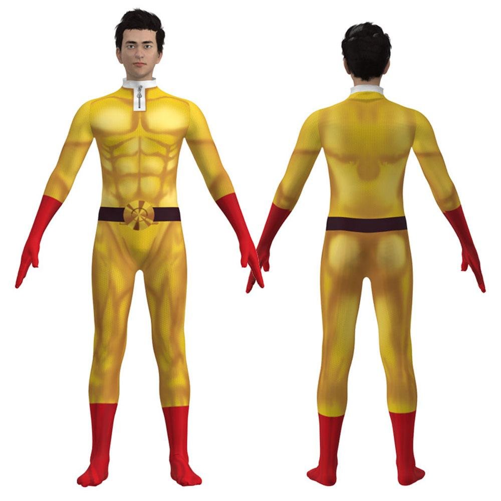 BuyOne Punch Man Saitama Costume Cosplay Zentai Suit Jumpsuit for Kids Adult Now Cheaper With 3 - 5 Days Ship - PajamasBuy