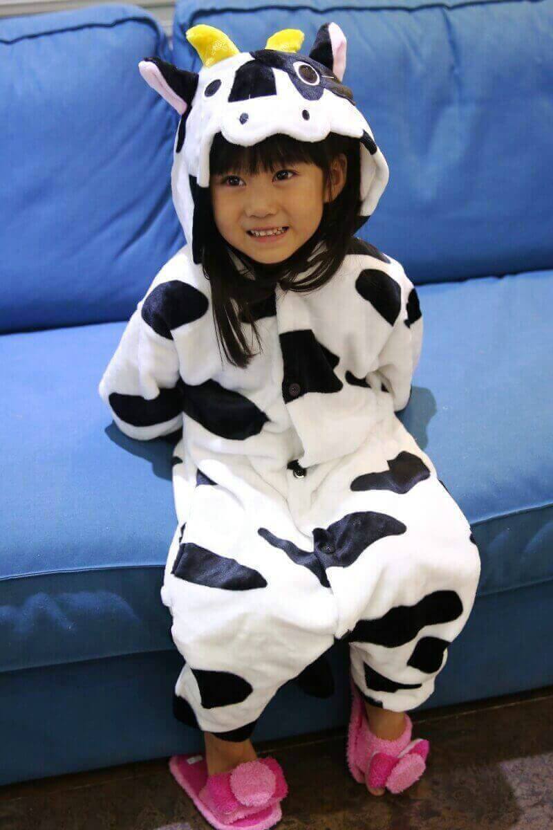 BuyOnesies Hoodie Kids Cow Animal Costume Pajamas Kigurumi Now Cheaper With 3 - 5 Days Ship - PajamasBuy