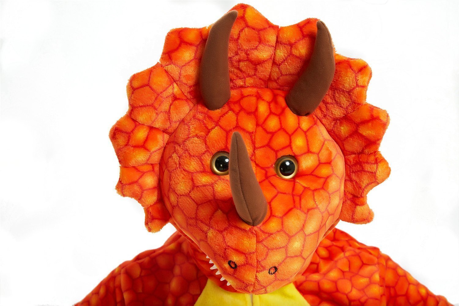 BuyOrange triceratops Dragon Adult Kid Kigurumi Onesies Pajamas Costume Now Cheaper With 3 - 5 Days Ship - PajamasBuy