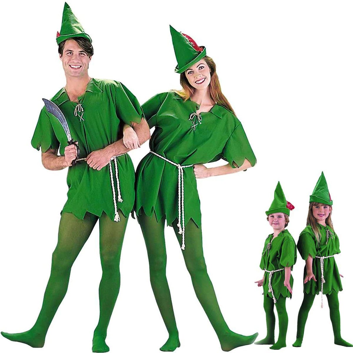 BuyPeter Pan Robin Hood Storybook Adult Kid Dress Up Party Green Costume Now Cheaper With 3 - 5 Days Ship - PajamasBuy