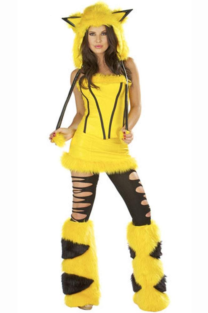 BuyPikachu Cartoon Costume Woman Halloween Christmas Party Dress Now Cheaper With 3 - 5 Days Ship - PajamasBuy