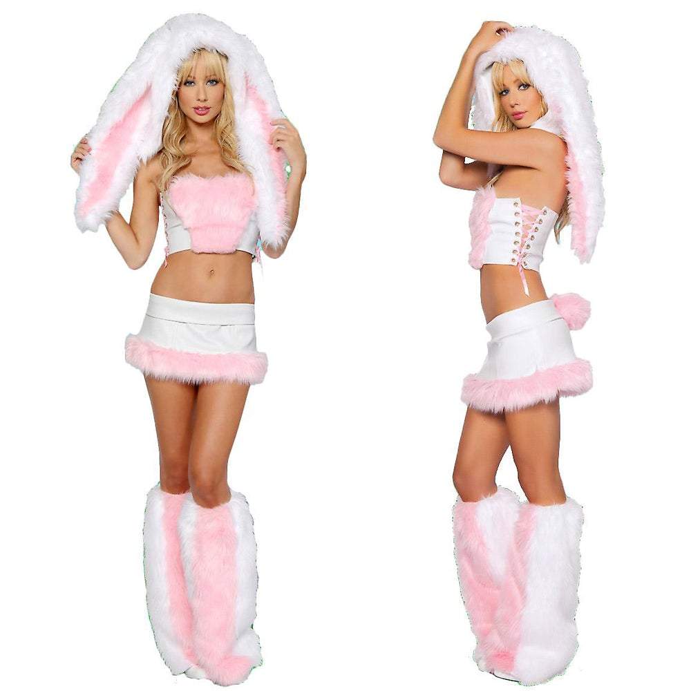 BuyPink Cute Floppy Bunny Rabbit Corset Easter Costume Halloween Cosplay Now Cheaper With 3 - 5 Days Ship - PajamasBuy