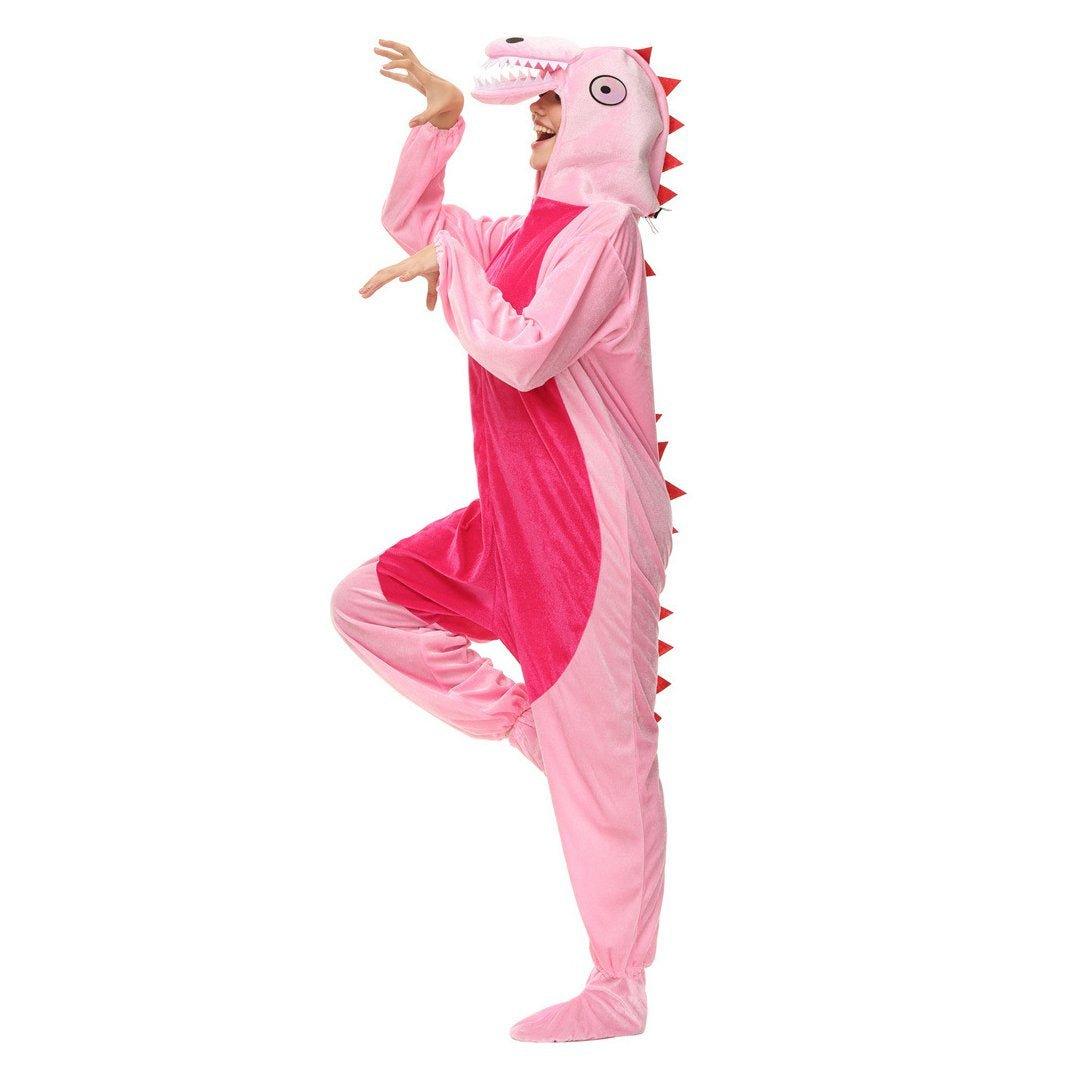 Pink Dinosaur momo Animal kigurumi onesies Costume - Pajamasbuy