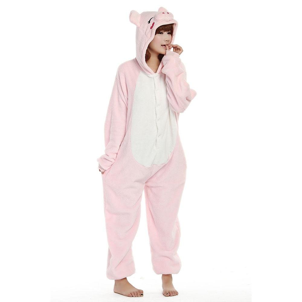 BuyPink Pig Onesies Hoodie Pajamas Animal Costume Kigurumi Now Cheaper With 3 - 5 Days Ship - PajamasBuy