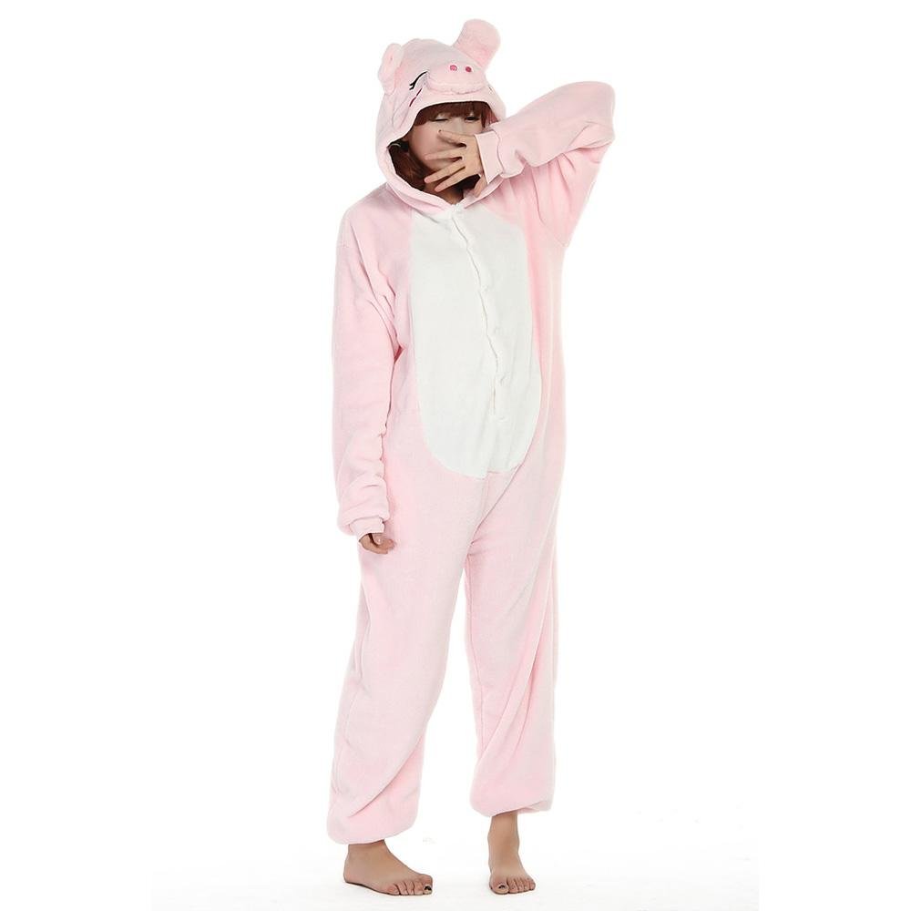 BuyPink Pig Onesies Hoodie Pajamas Animal Costume Kigurumi Now Cheaper With 3 - 5 Days Ship - PajamasBuy