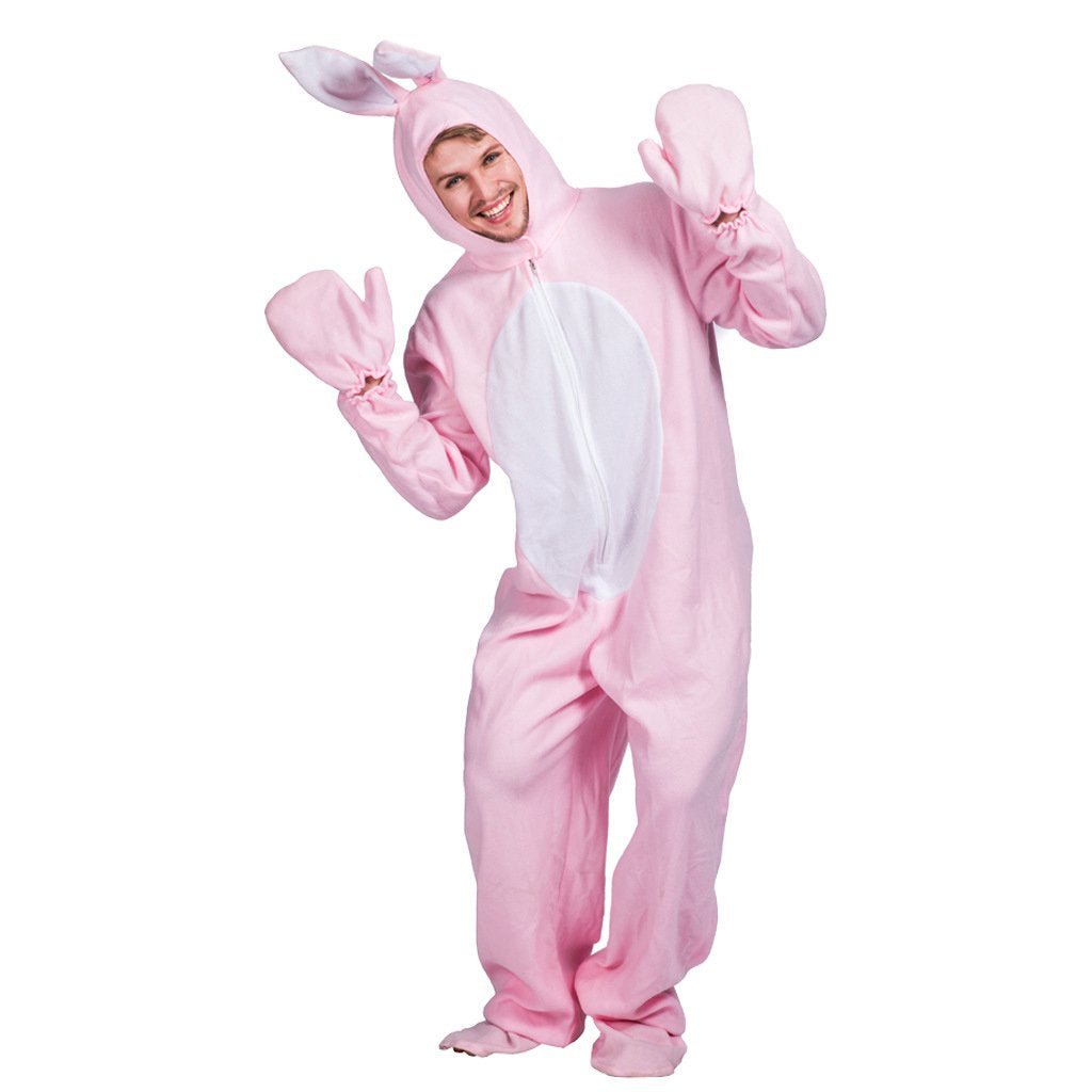 BuyPink Rabbit Adult Animal Kigurumi Cosplay Easter Bunny Costume Now Cheaper With 3 - 5 Days Ship - PajamasBuy