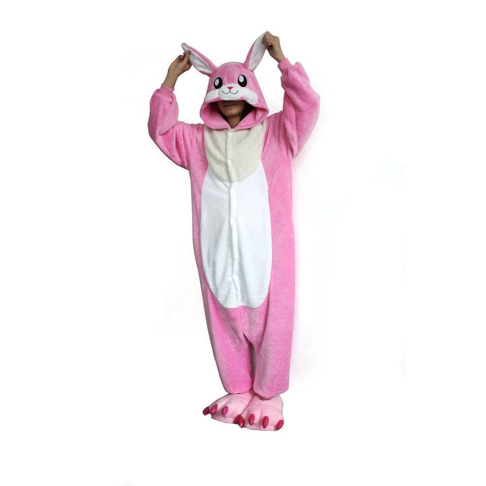 BuyPink Rabbit Onesies Hoodie Pajamas Animal Costume Kigurumi Now Cheaper With 3 - 5 Days Ship - PajamasBuy