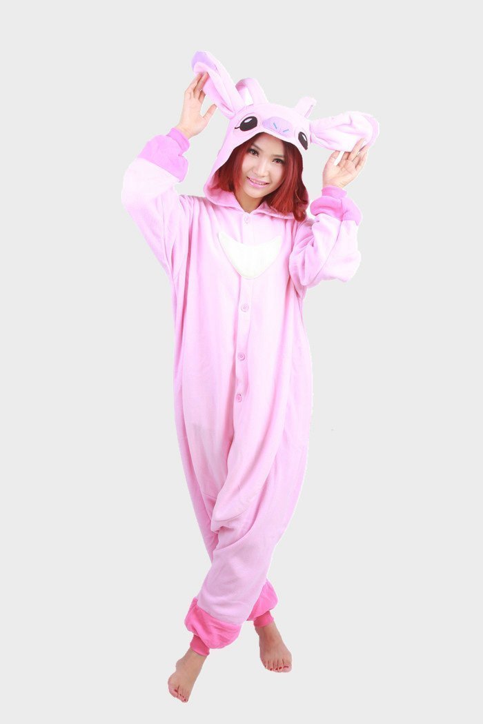 BuyPink Stitch Long Sleeve Kigurumi Onesies Pajamas Costume Now Cheaper With 3 - 5 Days Ship - PajamasBuy