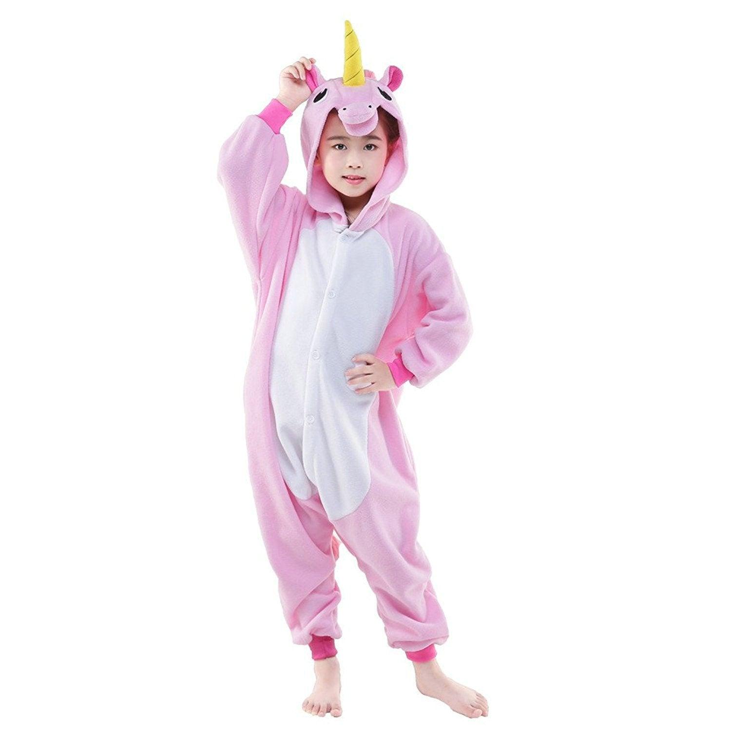 Pink Unicorn Kids kigrumi Onesie Animal Costume Pajamas - Pajamasbuy