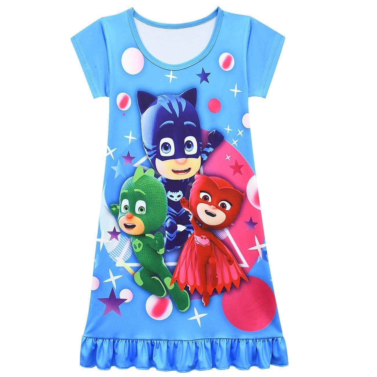 PJ Masks Pajamas Little Hero Nightgown for Toddler Kids Sleepwear Dress - Pajamasbuy