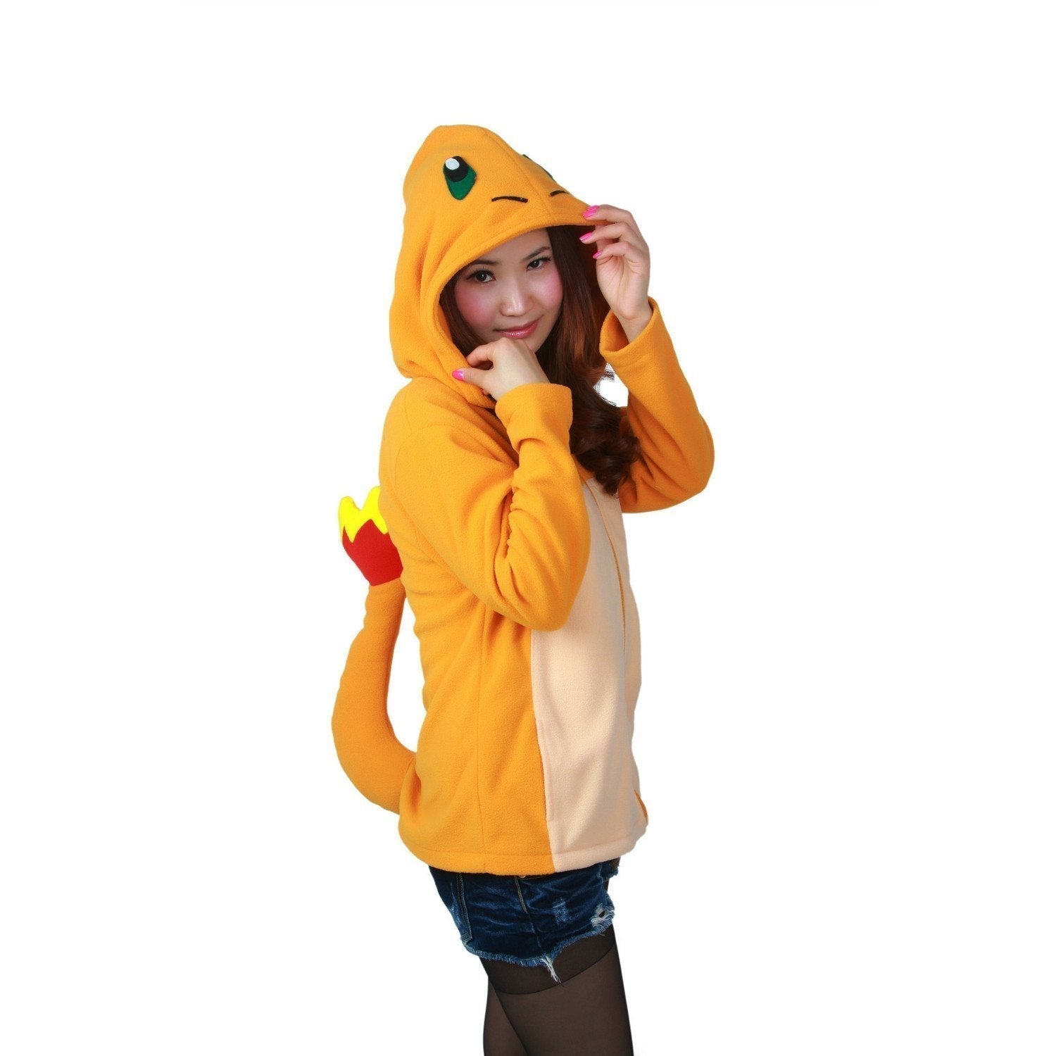 BuyPokemon Charmander Fire Dragon Long Sleeve Kigurumi Hoodie Coat Jacket Now Cheaper With 3 - 5 Days Ship - PajamasBuy