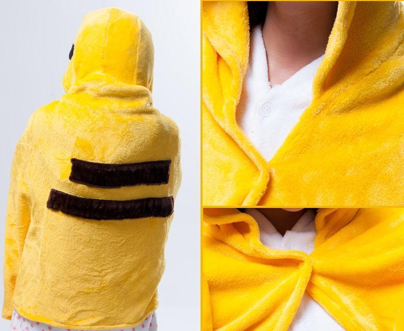 BuyPokemon Kigurumi Pikachu Cosplay Costume Hoodie Cloak Now Cheaper With 3 - 5 Days Ship - PajamasBuy