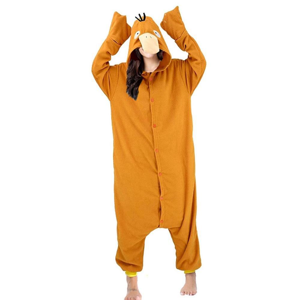 Pok¡§|mon Psyduck Kigurumi Onesies Game Pajamas Pyjamas Halloween Costume - Pajamasbuy