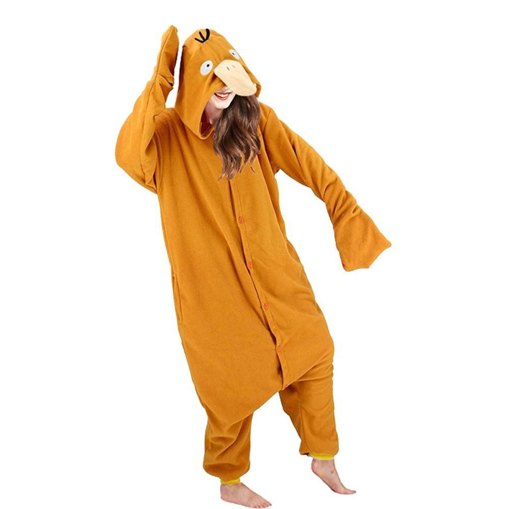 Pok¡§|mon Psyduck Kigurumi Onesies Game Pajamas Pyjamas Halloween Costume - Pajamasbuy