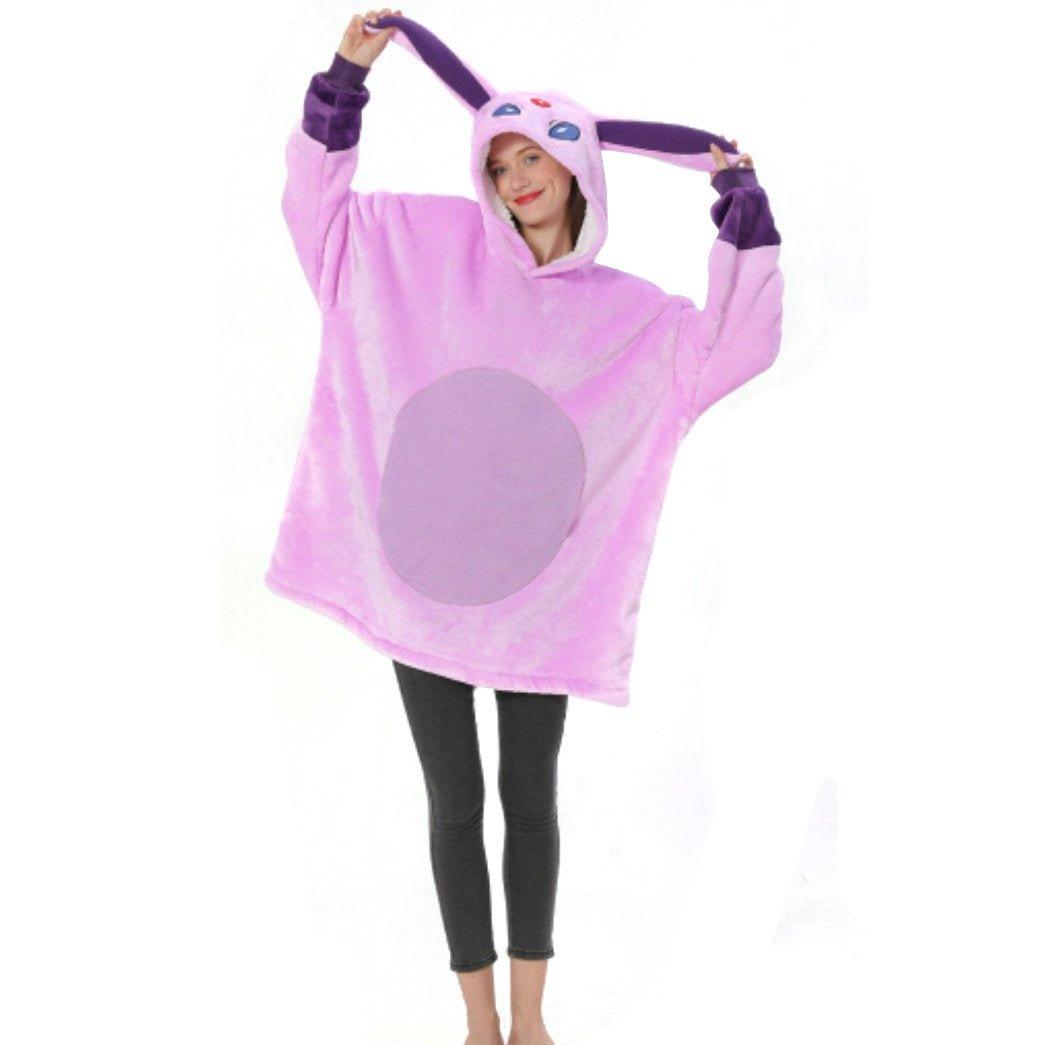 Pokémon Sylveon Keep Warm Costume Cartoon Hoodie Lazy TV Blanket - Pajamasbuy