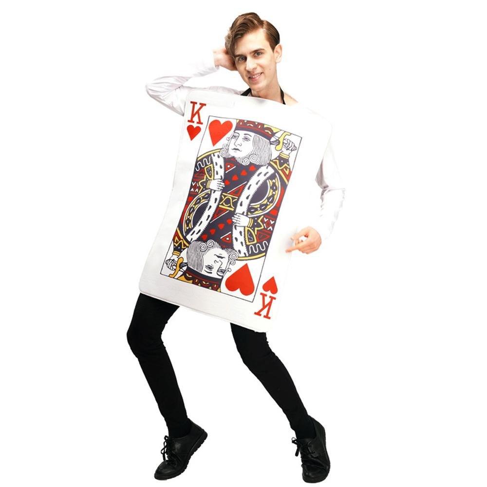 Poker Couples Funny Queen Clubs King of Hearts Cosplay Costume Halloween Carnival Suit - Pajamasbuy