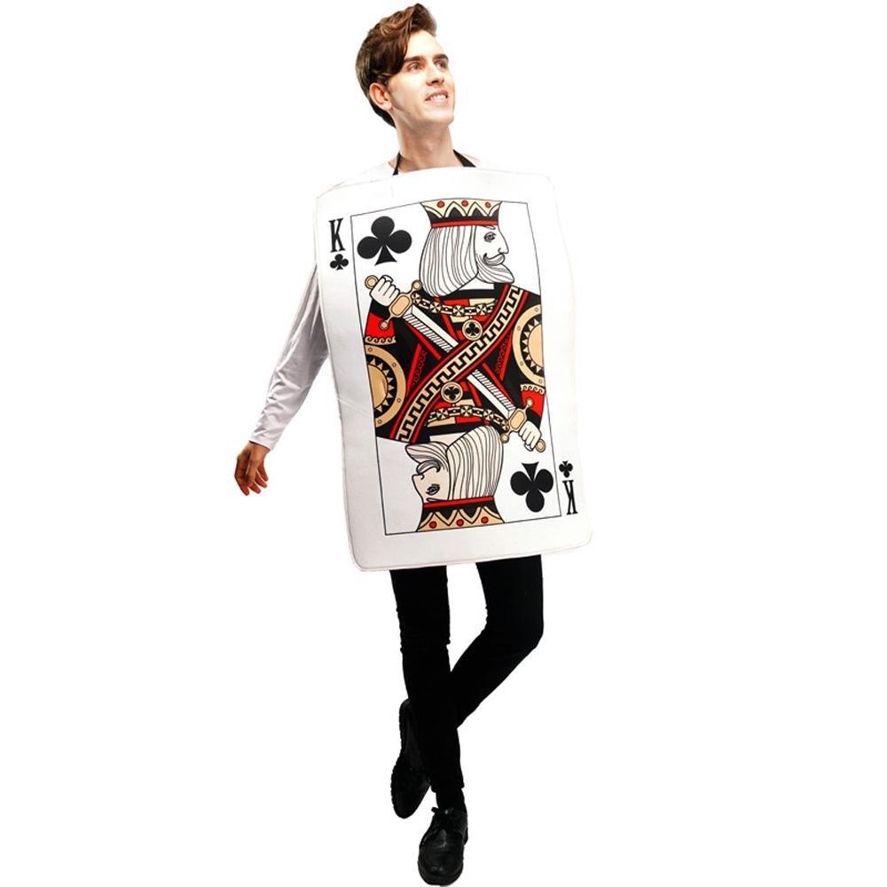 Poker Couples Funny Queen Clubs King of Hearts Cosplay Costume Halloween Carnival Suit - Pajamasbuy