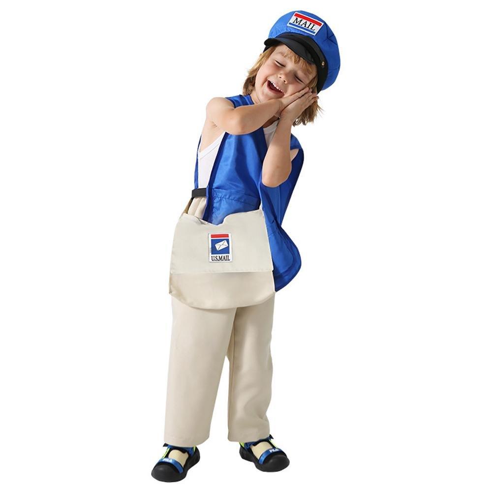 Postman Courier Uniform Kids Party Suit Cosplay Costumes Halloween - Pajamasbuy