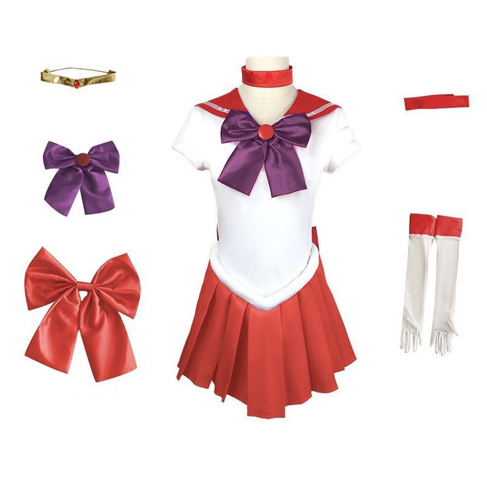 Sailor Moon Hino Rei Sailor Mars Cosplay Costume Red Uniform Dress Outfits Halloween - Pajamasbuy