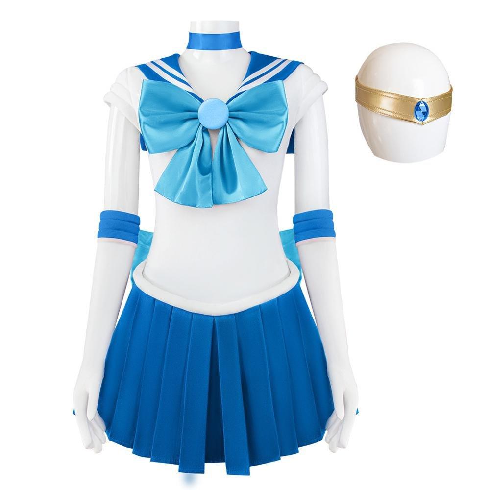 Sailor Moon Mizuno Ami Costume Uniform Dress Outfits Suit Cosplay Halloween - Pajamasbuy