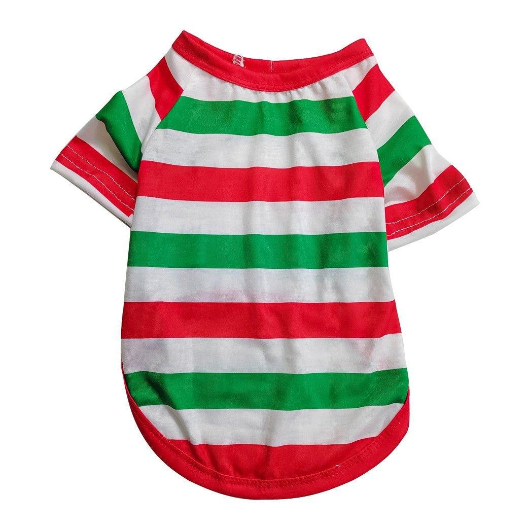 Santa Stripes Green White Christmas Family Couples Matching Pajamas Party Sets - Pajamasbuy