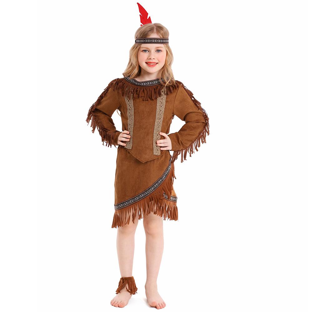 BuySavage Indian Chief Cosplay Halloween Masquerade Costumes for Kids Now Cheaper With 3 - 5 Days Ship - PajamasBuy