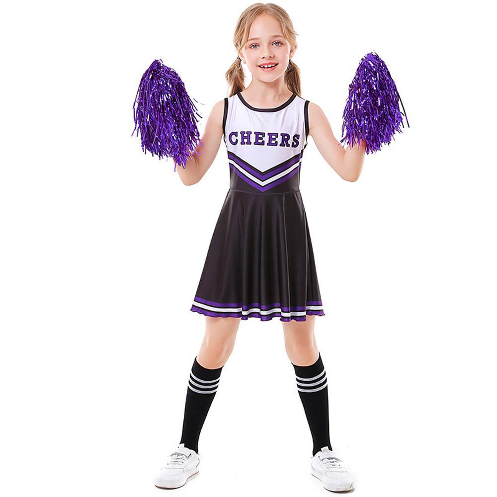 BuySchool Cheerleading Uniform Costume Cheerleader Party Dress Halloween Outfit Dress Up For Girls Now Cheaper With 3 - 5 Days Ship - PajamasBuy