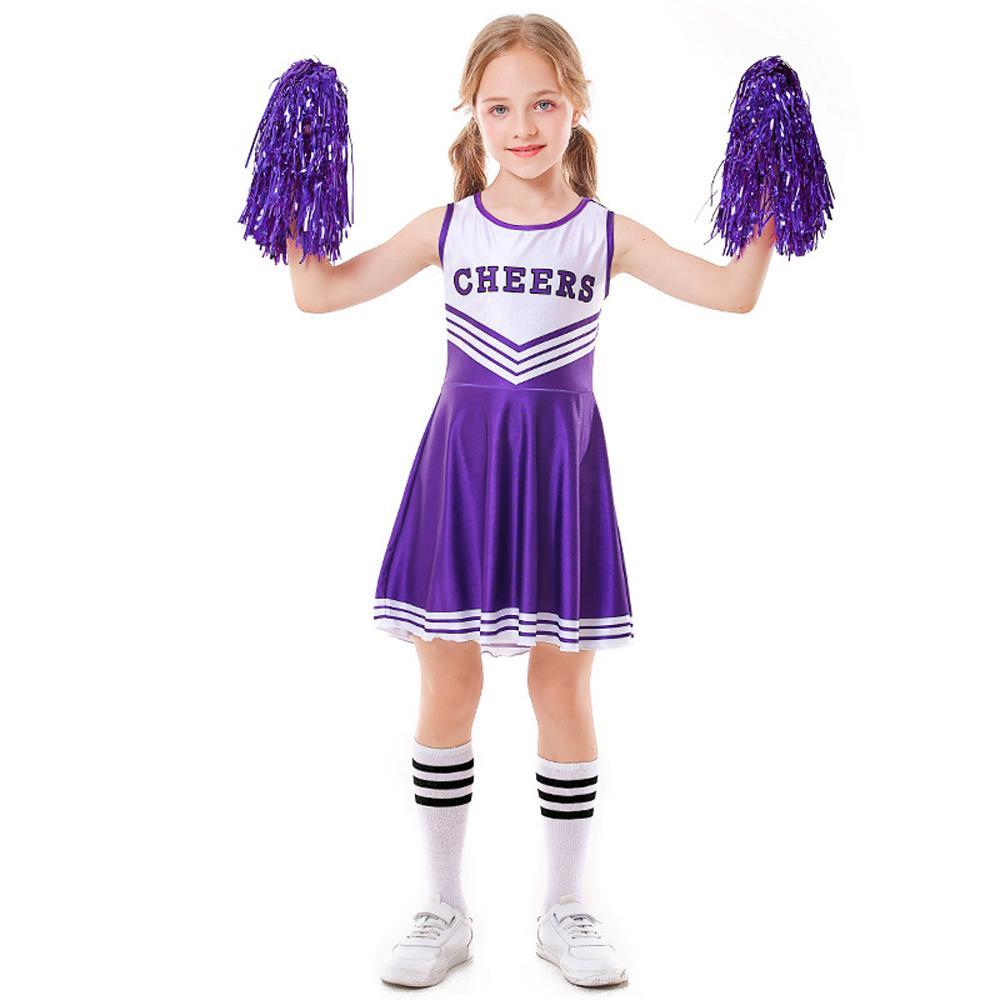 BuySchool Cheerleading Uniform Costume Cheerleader Party Dress Halloween Outfit Dress Up For Girls Now Cheaper With 3 - 5 Days Ship - PajamasBuy