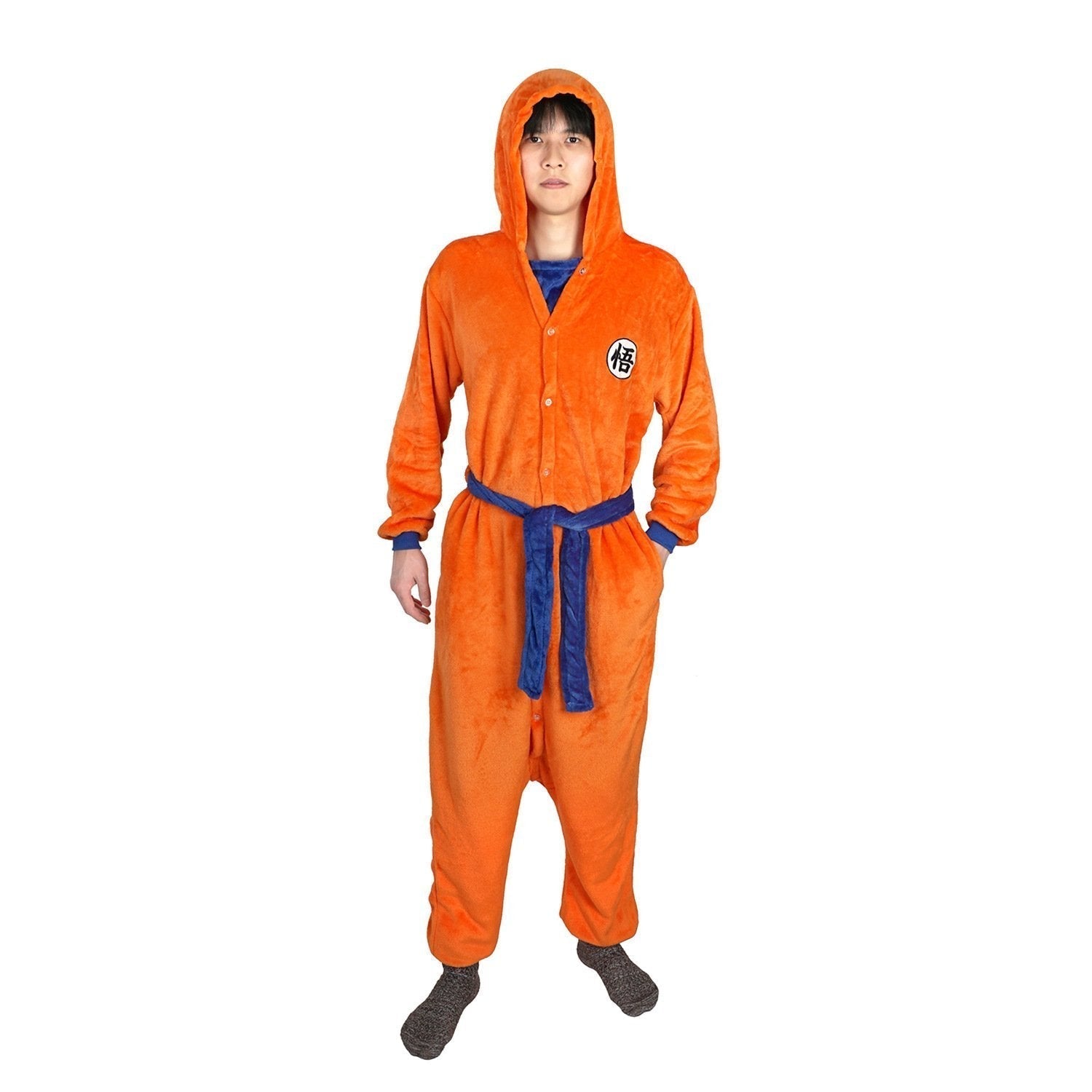 BuySon Goku Pajamas Anime Kigurumi Adult Unisex Onesie Flannel Sleepwear Now Cheaper With 3 - 5 Days Ship - PajamasBuy