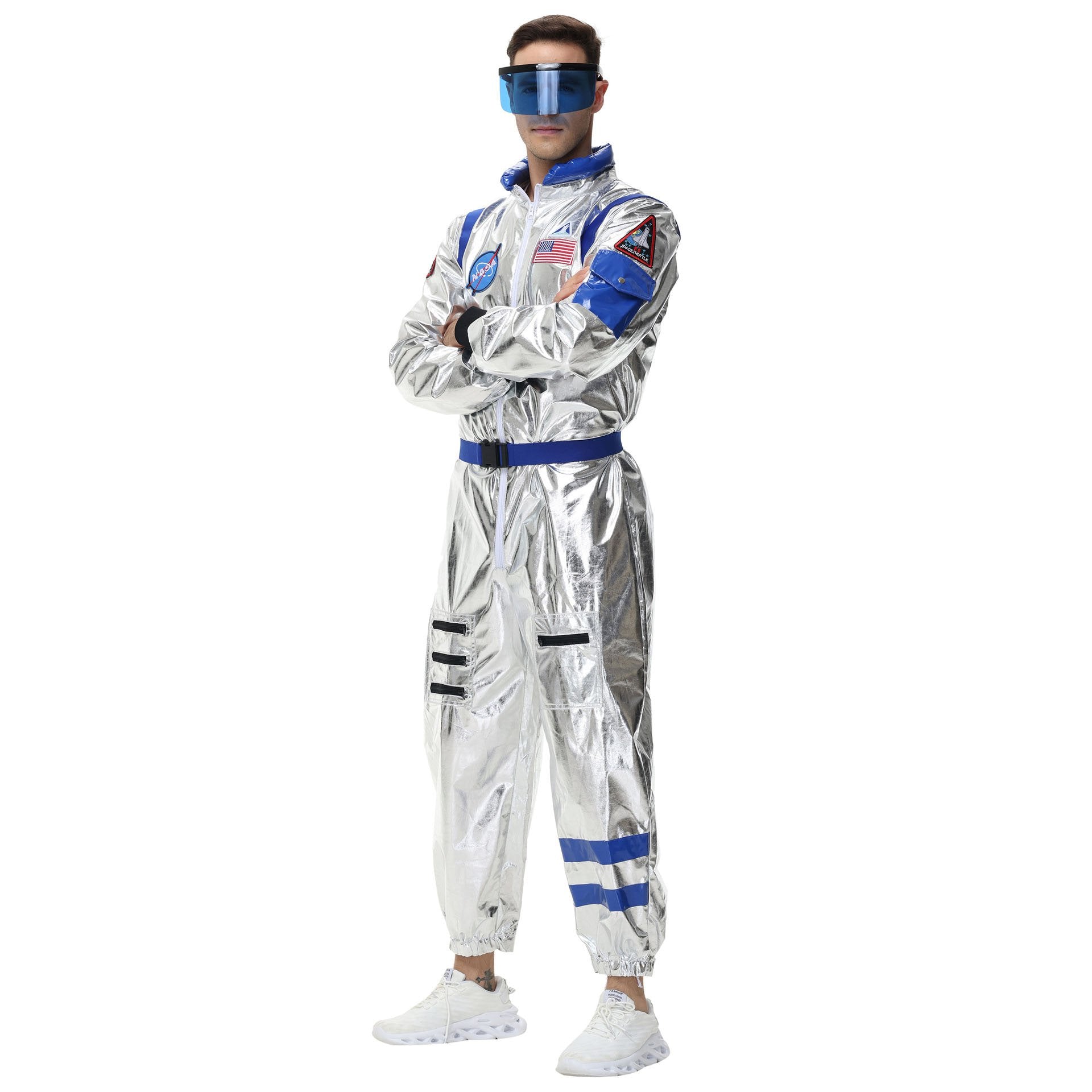 BuySpace Suit Astronaut Couples Costume Carnival Halloween For Women Men Now Cheaper With 3 - 5 Days Ship - PajamasBuy