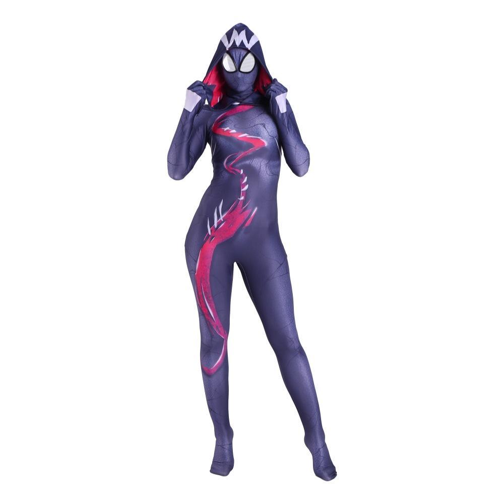 Spider - man Gwen Stacy Costume Costume Zentai Jumpsuit Bodysuit Adult Kids - Pajamasbuy