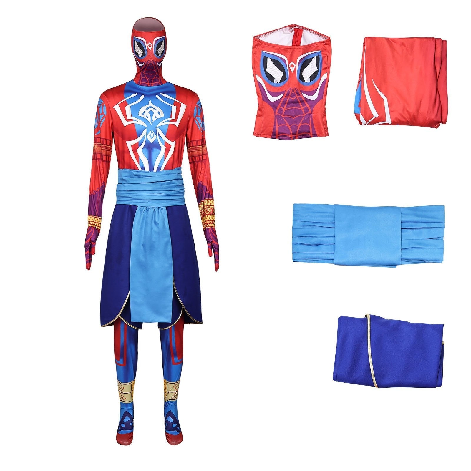 BuySpider - Man India Pavitr Prabhakar Bodysuit Costume Cosplay Spider - Man: Across The Spider - Verse Suit Now Cheaper With 3 - 5 Days Ship - PajamasBuy