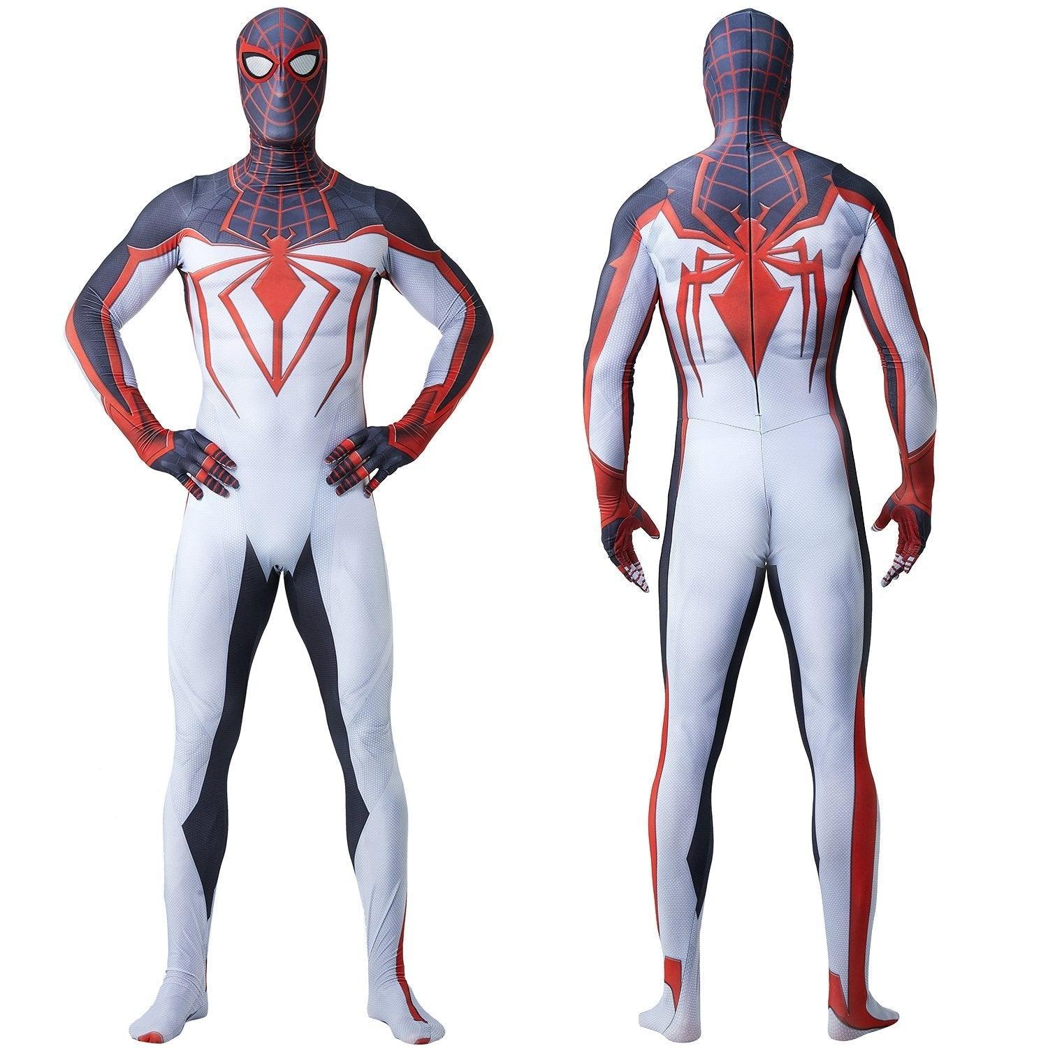 Spider - Man PS5 Game Miles Morales Tight Jumpsuit Costume for Adults and Kids - Pajamasbuy