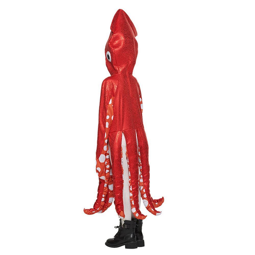 BuySquid Costume Red Leggings Jumpsuit Marine Life Cosplay Halloween Christmas School Party for Kids Now Cheaper With 3 - 5 Days Ship - PajamasBuy