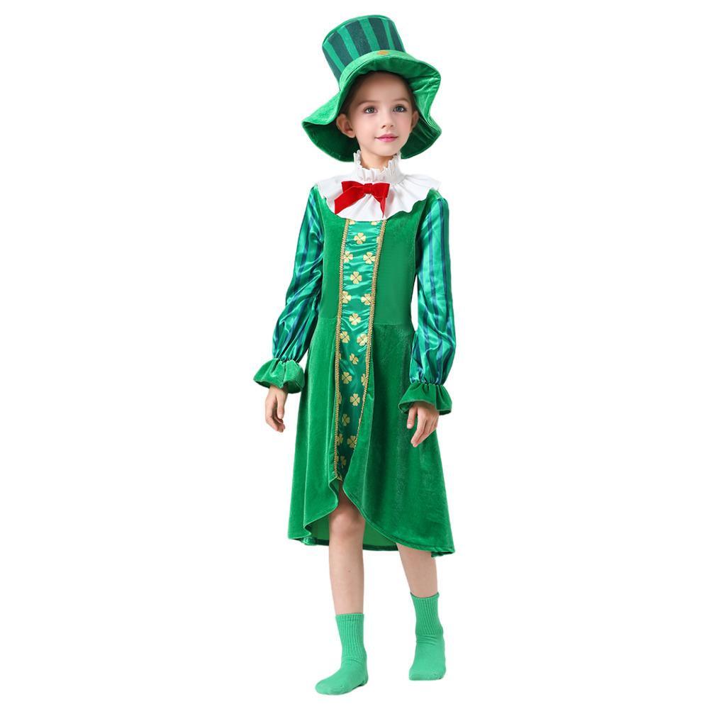 St Patrick's Day Kids Green Dress Party Cosplay Costume Carnival Suit - Pajamasbuy